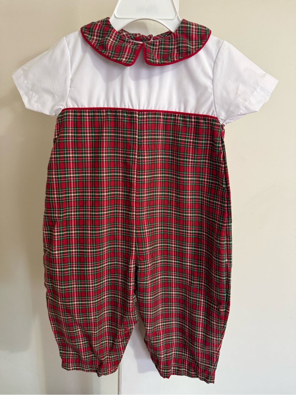 PA Class Tartan Plaid Holiday Romper